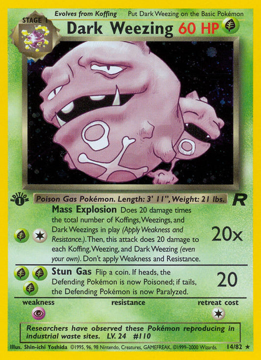 Dark Weezing | Team Rocket | Classic | 14/82 | New Mint | Rare Holo