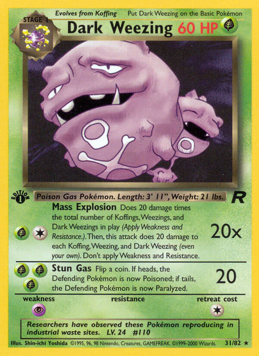 Dark Weezing | Team Rocket | Classic | 31/82 | New Mint | Rare