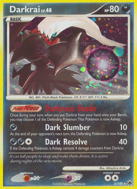 Darkrai | Majestic Dawn | Diamond & Pearl | 3/100 | New Mint | Rare Holo