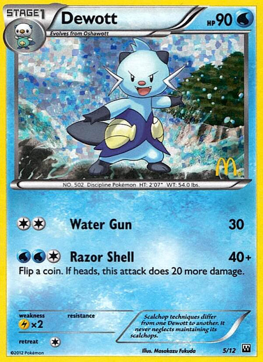 Dewott | McDonald's Collection 2012 | Black & White | 5/12 | New Mint | No Rarity