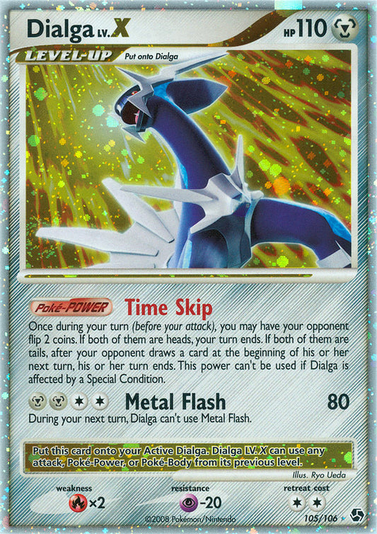 Dialga LV.X | Great Encounters | Diamond & Pearl | 105/106 | New Mint | Rare Holo LV.X