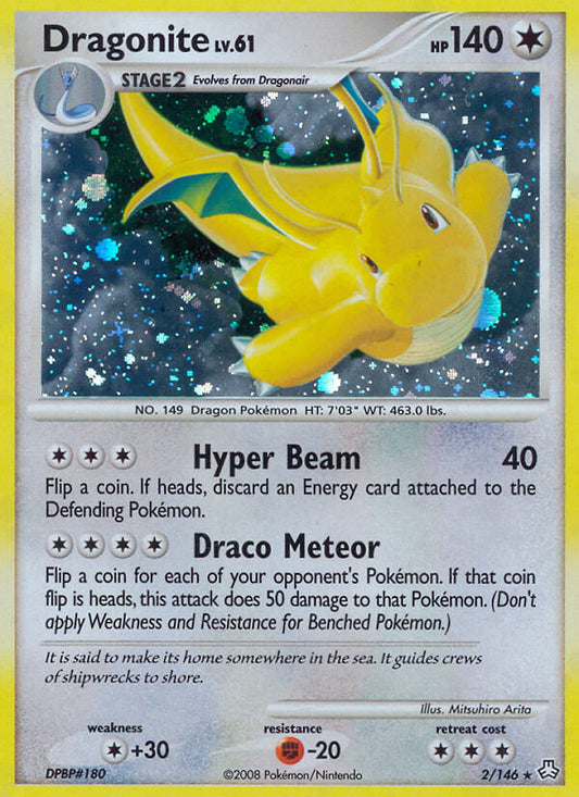 Dragonite | Legends Awakened | Diamond & Pearl | 2/146 | New Mint | Rare Holo