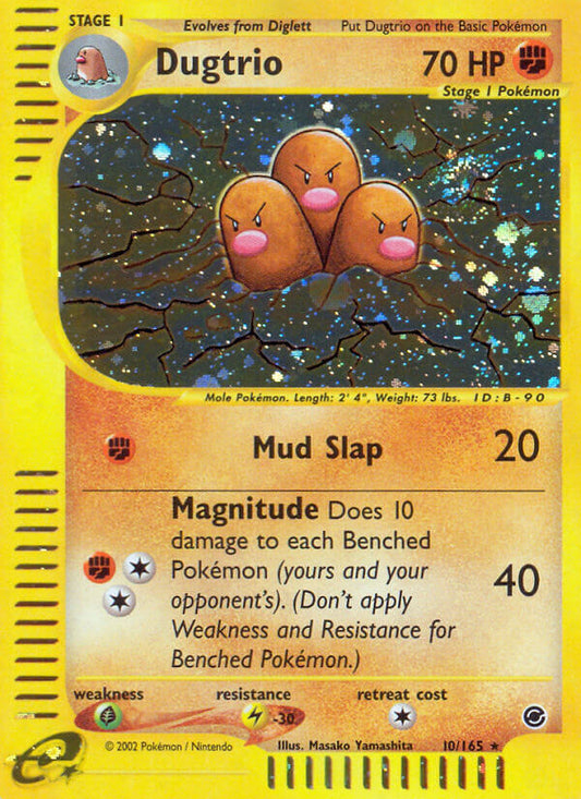 Dugtrio | Expedition | E-Card | 10/165 | New Mint | Rare Holo