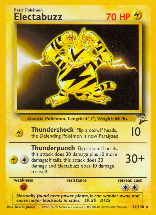 Electabuzz | Base Set 2 | Classic | 24/130 | New Mint | Rare