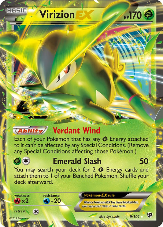 Virizion EX | Plasma Blast | Black & White | 9/101 | New Mint | Rare Holo EX