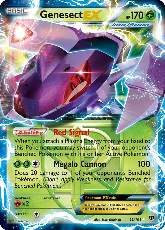Genesect EX | Plasma Blast | Black & White | 11/101 | New Mint | Rare Holo EX