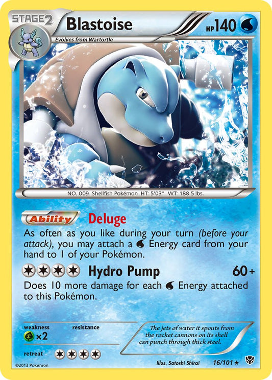 Blastoise | Plasma Blast | Black & White | 16/101 | New Mint | Rare Holo