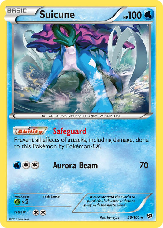 Suicune | Plasma Blast | Black & White | 20/101 | New Mint | Rare