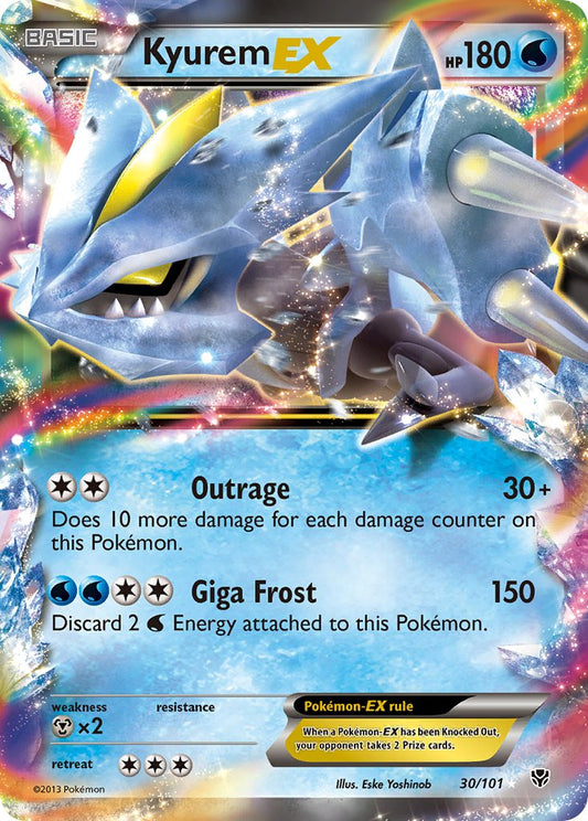 Kyurem EX | Plasma Blast | Black & White | 30/101 | New Mint | Rare Holo EX