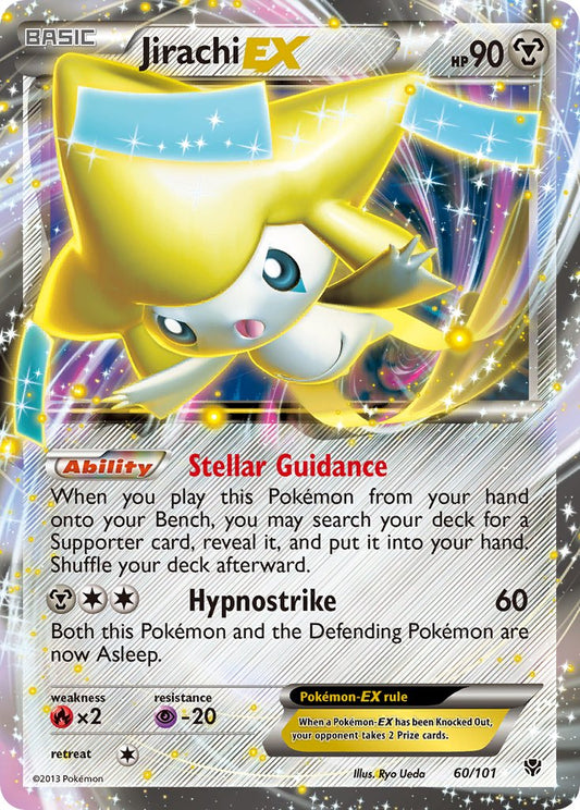 Jirachi EX | Plasma Blast | Black & White | 60/101 | New Mint | Rare Holo EX