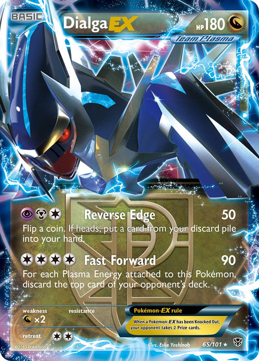 Dialga EX | Plasma Blast | Black & White | 65/101 | New Mint | Rare Holo EX