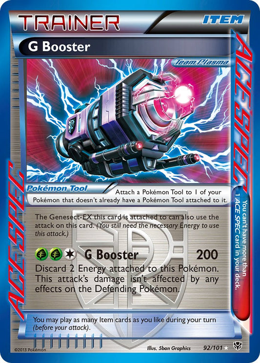 G Booster | Plasma Blast | Black & White | 92/101 | New Mint | ACE SPEC Rare