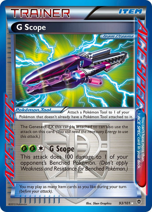 G Scope | Plasma Blast | Black & White | 93/101 | New Mint | ACE SPEC Rare