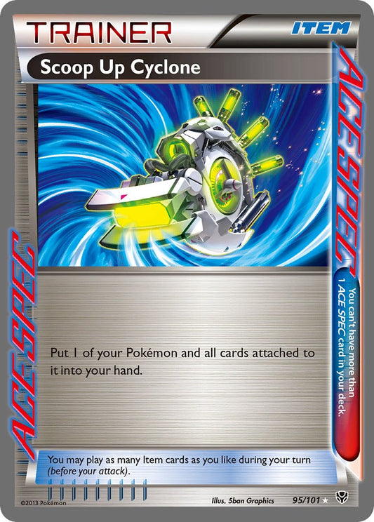 Scoop Up Cyclone | Plasma Blast | Black & White | 95/101 | New Mint | ACE SPEC Rare
