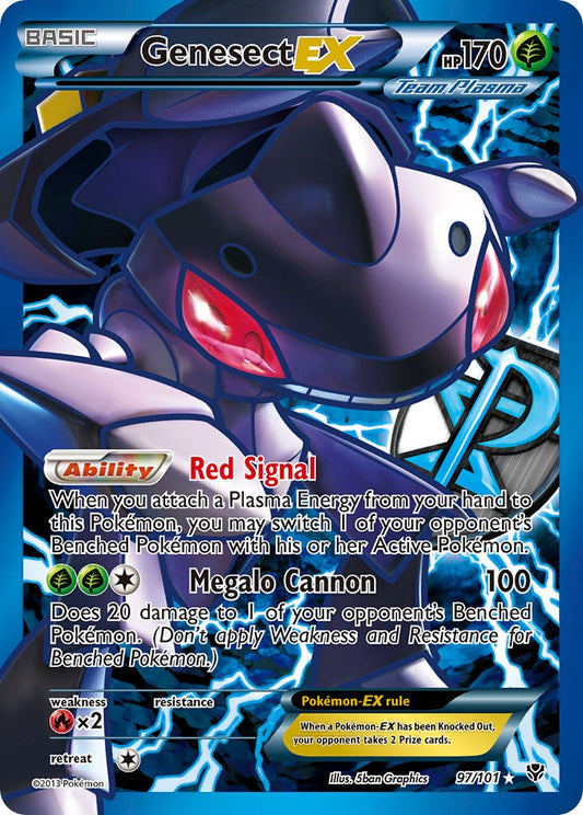 Genesect EX | Plasma Blast | Black & White | 97/101 | New Mint | Ultra Rare