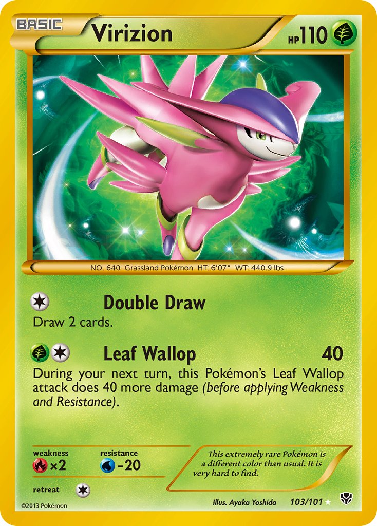 Virizion | Plasma Blast | Black & White | 103/101 | New Mint | Rare Secret