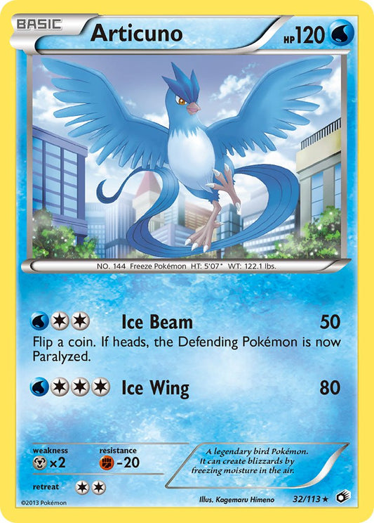 Articuno | Legendary Treasures | Black & White | 32/113 | New Mint | Rare Holo