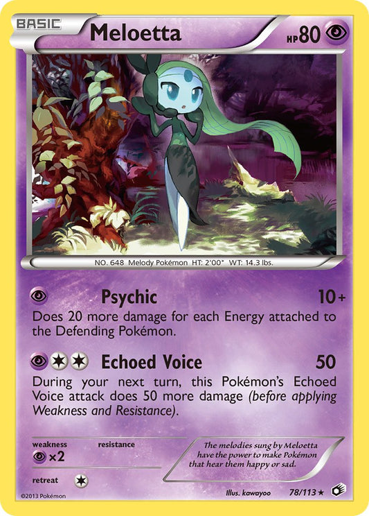 Meloetta | Legendary Treasures | Black & White | 78/113 | New Mint | Rare Holo