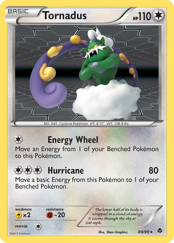 Tornadus | Emerging Powers | Black & White | 89/98 | New Mint | Rare Holo