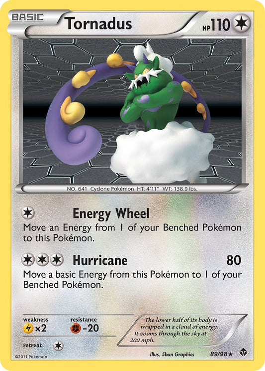Tornadus | Emerging Powers | Black & White | 89/98 | New Mint | Rare Holo