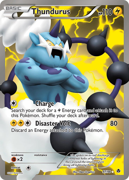 Thundurus | Emerging Powers | Black & White | 97/98 | New Mint | Ultra Rare