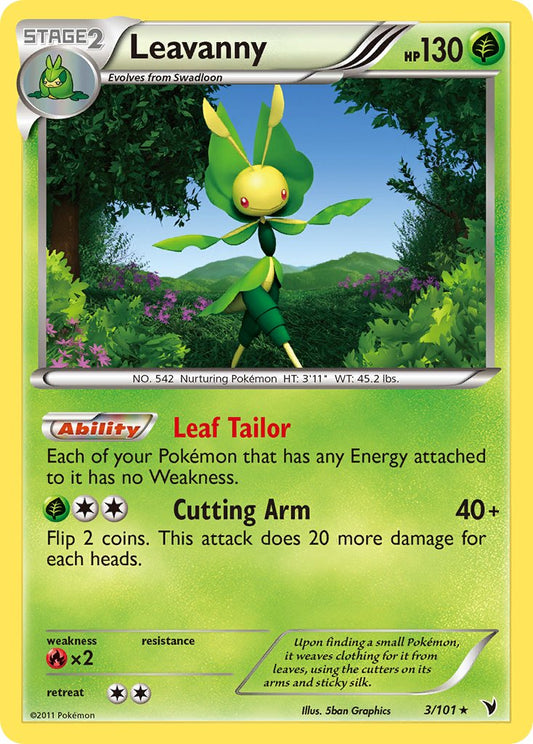 Leavanny | Noble Victories | Black & White | 3/101 | New Mint | Rare Holo
