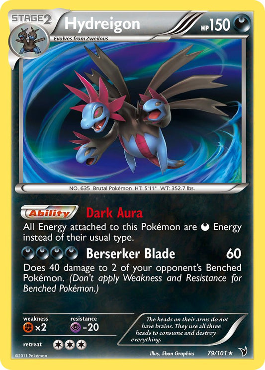 Hydreigon | Noble Victories | Black & White | 79/101 | New Mint | Rare Holo