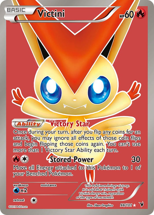 Victini | Noble Victories | Black & White | 98/101 | New Mint | Ultra Rare