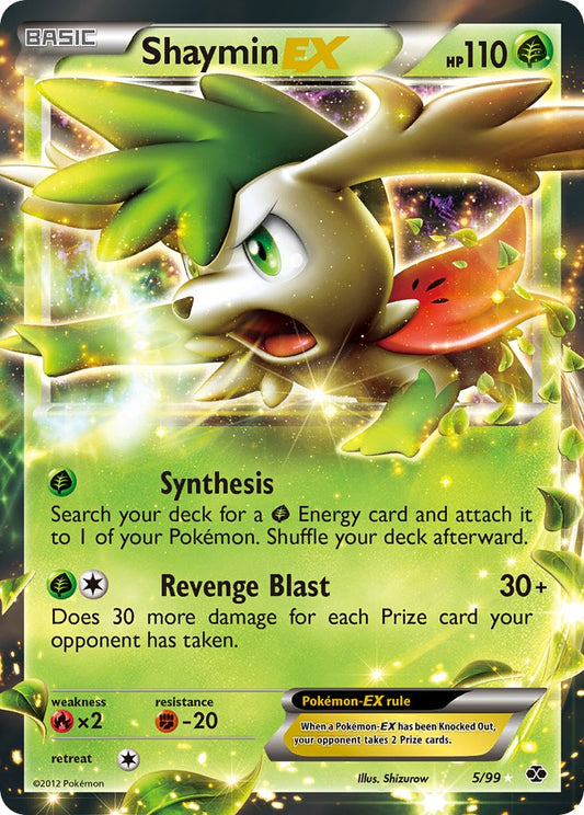 Shaymin EX | Next Destinies | Black & White | 5/99 | New Mint | Rare Holo EX