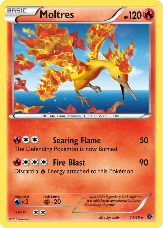 Moltres | Next Destinies | Black & White | 14/99 | New Mint | Rare Holo