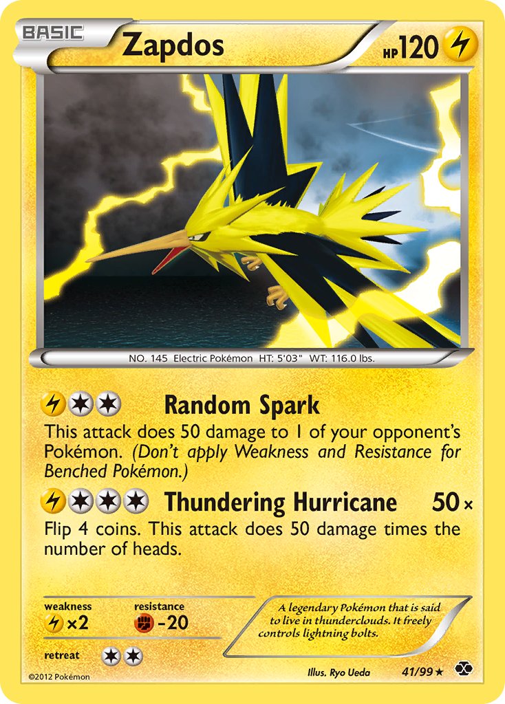 Zapdos | Next Destinies | Black & White | 41/99 | New Mint | Rare Holo