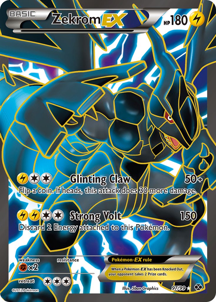 Zekrom EX | Next Destinies | Black & White | 97/99 | New Mint | Ultra Rare