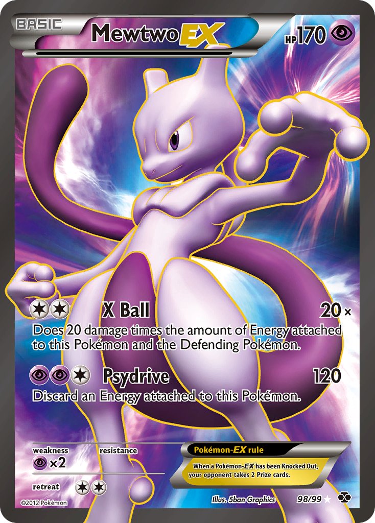 Mewtwo EX | Next Destinies | Black & White | 98/99 | New Mint | Ultra Rare