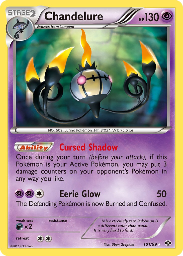 Chandelure | Next Destinies | Black & White | 101/99 | New Mint | Rare Secret