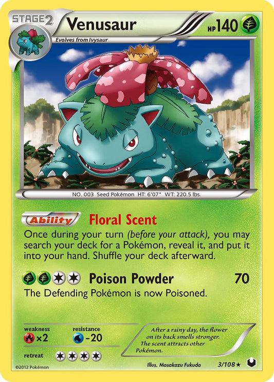 Venusaur | Dark Explorers | Black & White | 3/108 | New Mint | Rare Holo