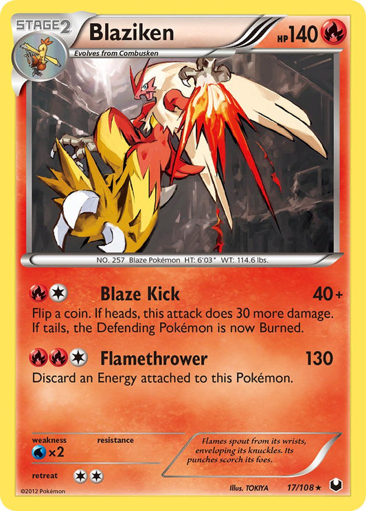 Blaziken | Dark Explorers | Black & White | 17/108 | New Mint | Rare Holo