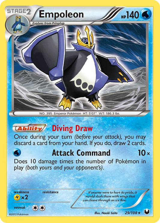 Empoleon | Dark Explorers | Black & White | 29/108 | New Mint | Rare Holo