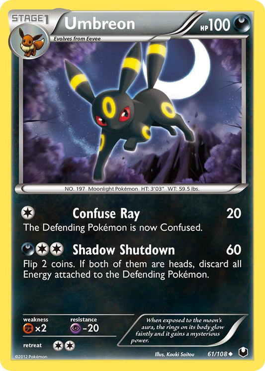Umbreon | Dark Explorers | Black & White | 61/108 | New Mint | Uncommon