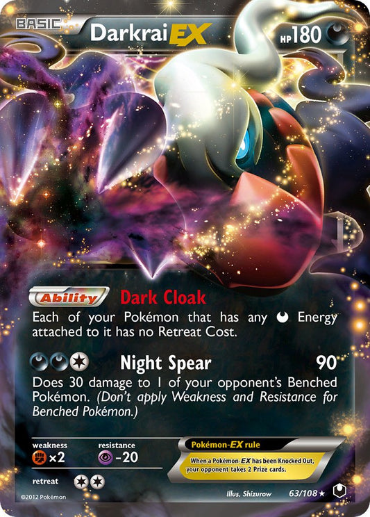 Darkrai EX | Dark Explorers | Black & White | 63/108 | New Mint | Rare Holo EX