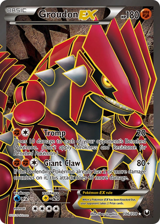Groudon EX | Dark Explorers | Black & White | 106/108 | New Mint | Ultra Rare