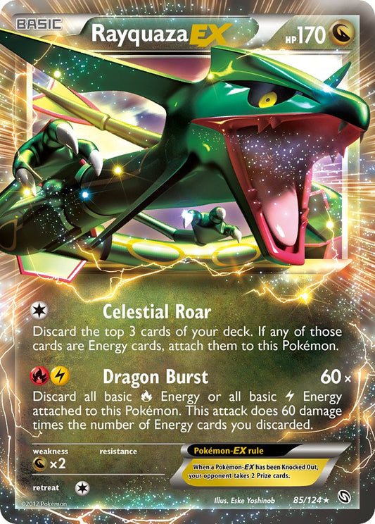 Rayquaza EX | Dragons Exalted | Black & White | 85/124 | New Mint | Rare Holo EX