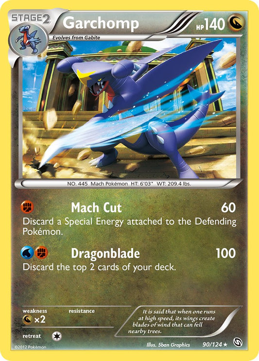 Garchomp | Dragons Exalted | Black & White | 90/124 | New Mint | Rare Holo
