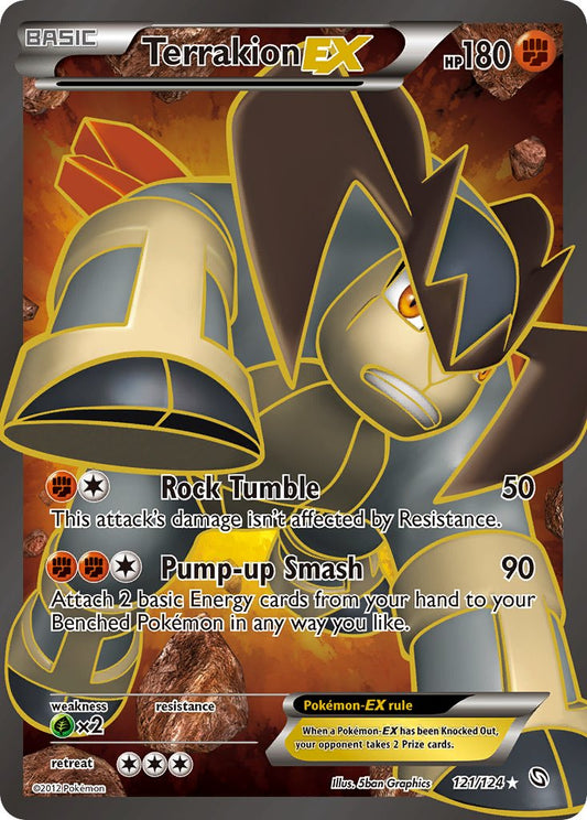 Terrakion EX | Dragons Exalted | Black & White | 121/124 | New Mint | Ultra Rare