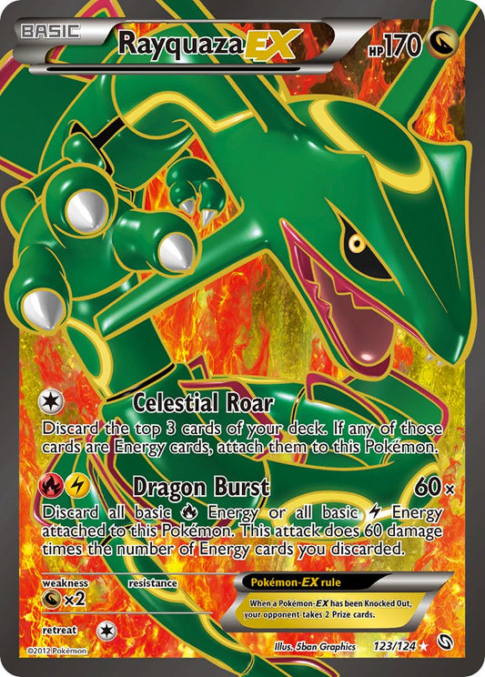 Rayquaza EX | Dragons Exalted | Black & White | 123/124 | New Mint | Ultra Rare