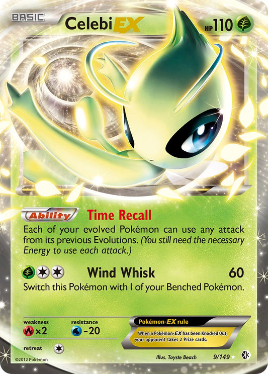 Celebi EX | Boundaries Crossed | Black & White | 9/149 | New Mint | Rare Holo EX