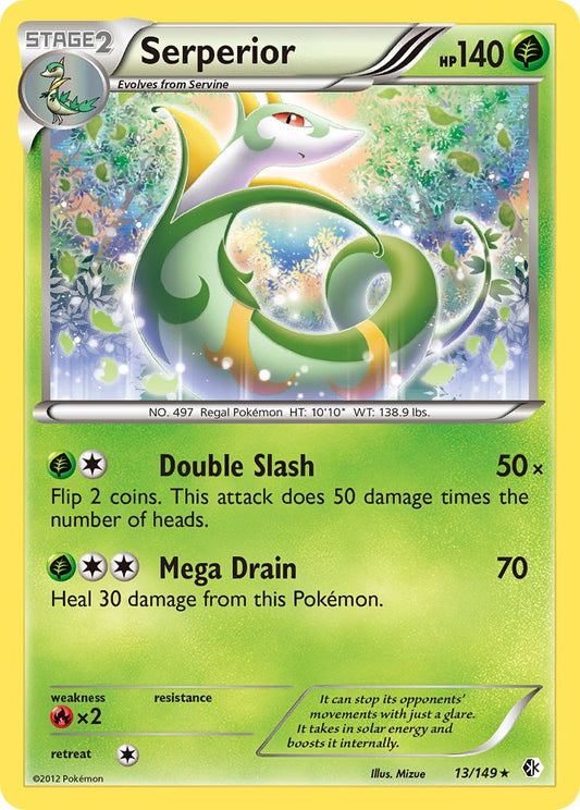 Serperior | Boundaries Crossed | Black & White | 13/149 | New Mint | Rare Holo