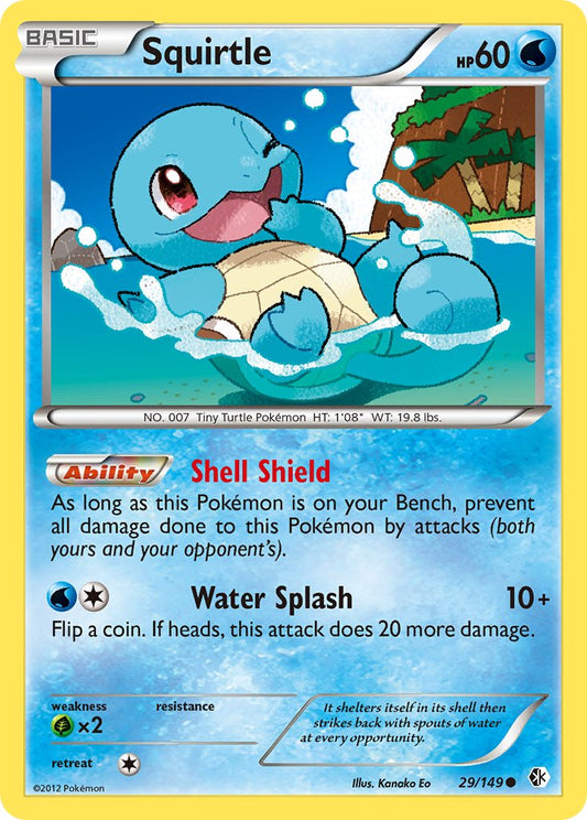 Squirtle | Boundaries Crossed | Black & White | 29/149 | New Mint | Common
