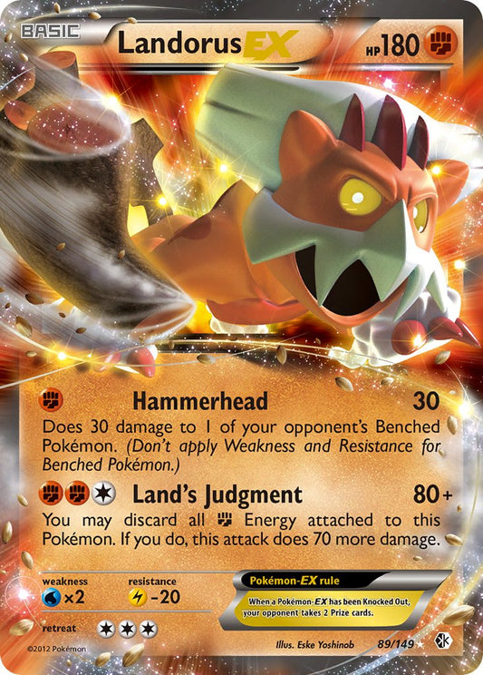 Landorus EX | Boundaries Crossed | Black & White | 89/149 | New Mint | Rare Holo EX