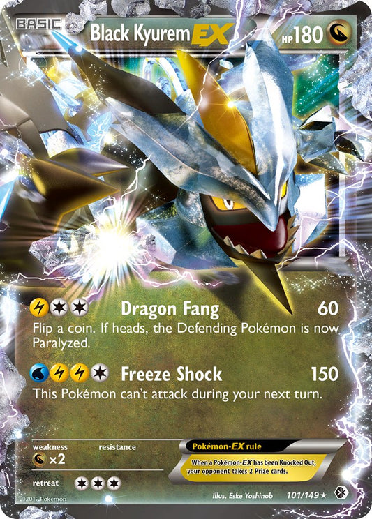 Black Kyurem EX | Boundaries Crossed | Black & White | 101/149 | New Mint | Rare Holo EX