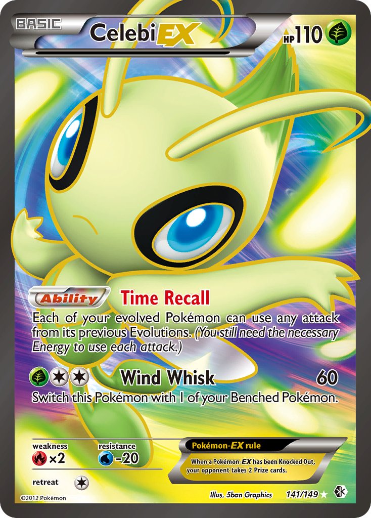 Celebi EX | Boundaries Crossed | Black & White | 141/149 | New Mint | Ultra Rare